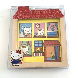Sanrio Hello Kitty Multi Photo Picture Frame Wooden House Vintage 2000